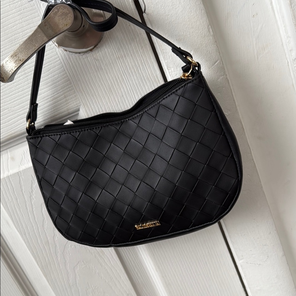 Rosetti Black Mini Bag with Woven Design